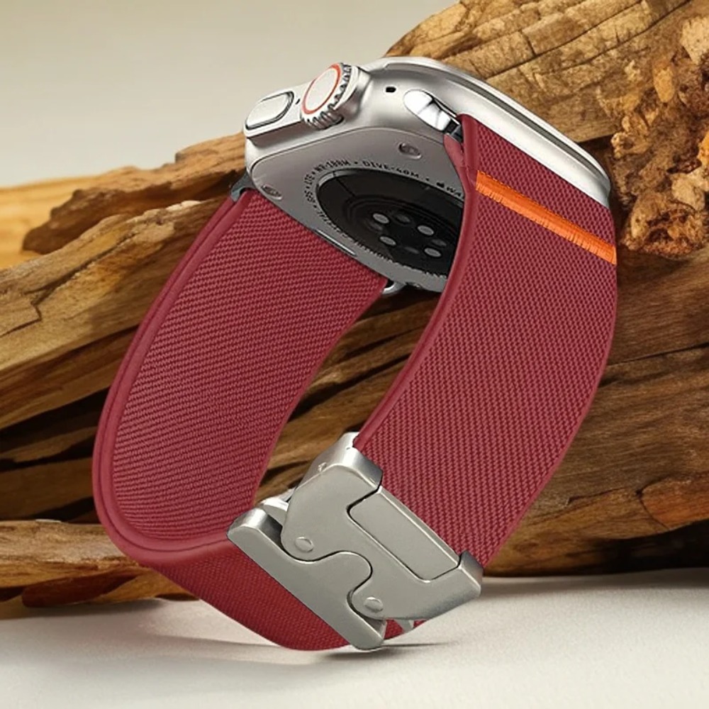Men Accessories Website - 伸縮性のあるナイロンパラシュートバックルバンド Apple Watchシリーズ11 10 9 8