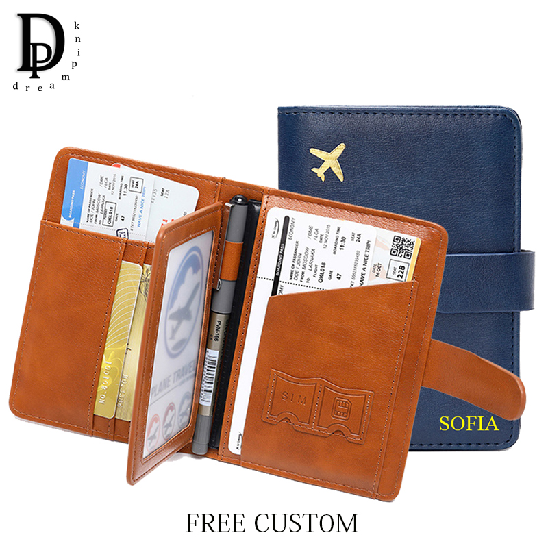Men'S Accessories Wallet - カスタムレター旅行パスポート財布ファッション Pu レザー大容量カードバッグ男多機能出張パスポートホルダー