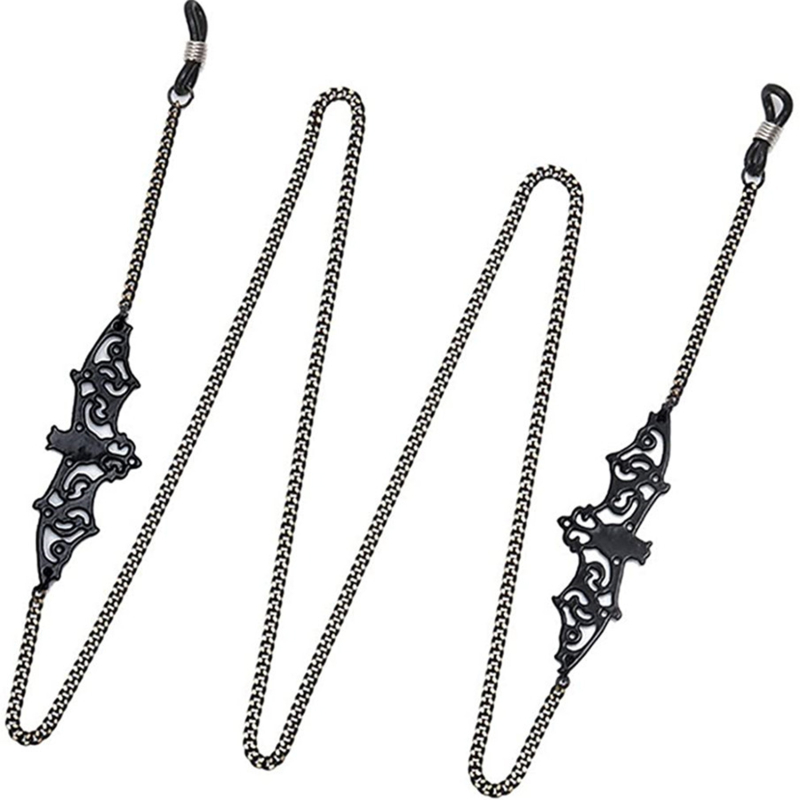 Men Accessories Neck Chain - 1-10 個ゴシックバット眼鏡チェーンサングラス用装飾メガネホルダーネックストラップリンクチェーン眼鏡アクセサリー女性男性用