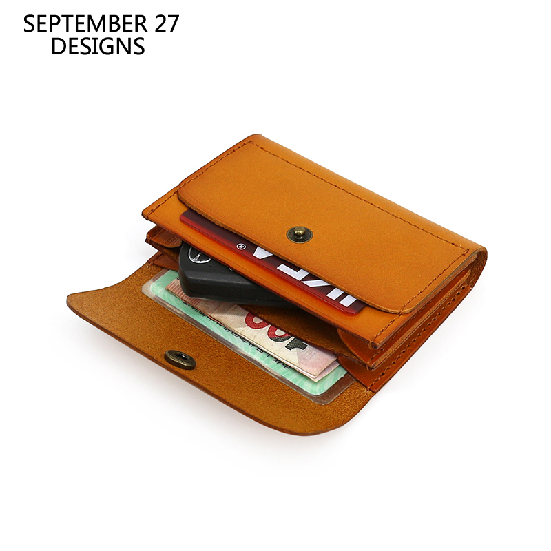 Men'S Accessories Wallet - ミニウエストバッグ男性本革高級手作りヴィンテージidライセンスクレジットカード財布摩耗ベルトコイン財布牛革ポーチ