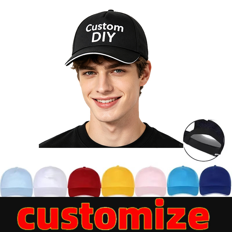 Men Accessories H&M - カスタムDIYロゴパターン入り野球帽、男女兼用帽子、メンズキャップ、プリントテキストデザイン、トラッカーベルクロハット、デザイナーキャップメンズ