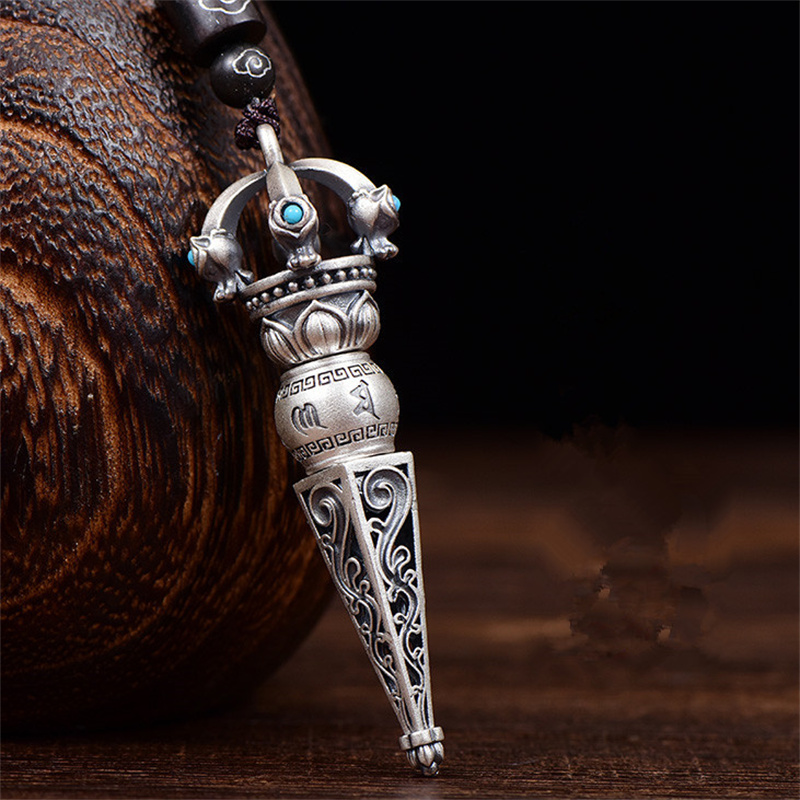 Men Accessories Neck Chain - 6文字の本物の猫の毛のペンダント,男性用のお守りのあるレトロなネックレス,ロープ