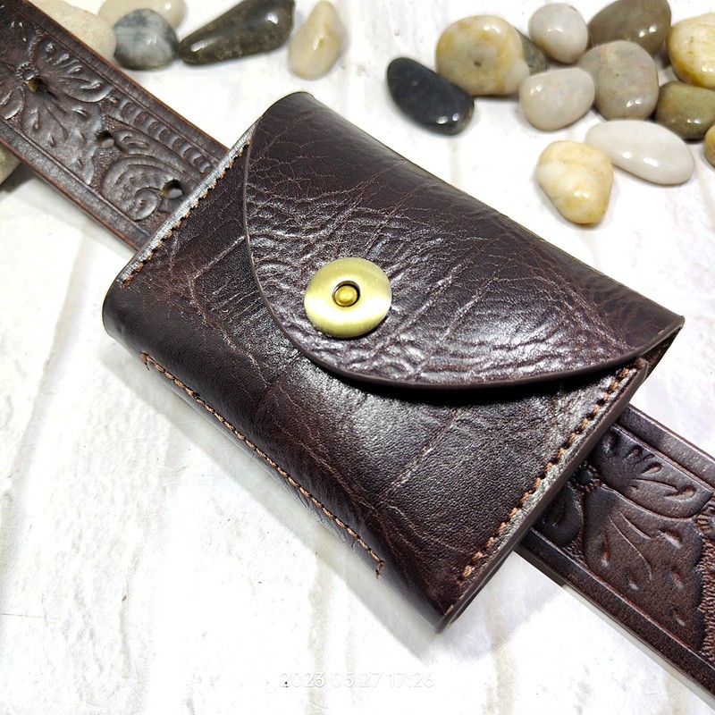 Men'S Accessories Wallet - Blongk-男性用の小さな本革バッグ,カードホルダー,キーホルダー,財布,3618