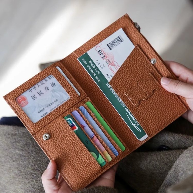レザーパスポートホルダーカバーケース防水旅行クレジットカード - Men'S Accessories Wallet のレビューと価格