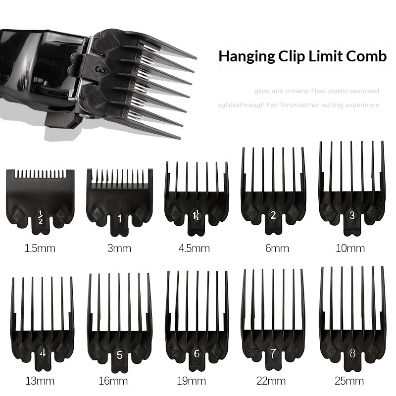 8グリッドサイズメンズヘアクリッパーリミットコームサロンバー - Men Accessories Guide のレビューと価格