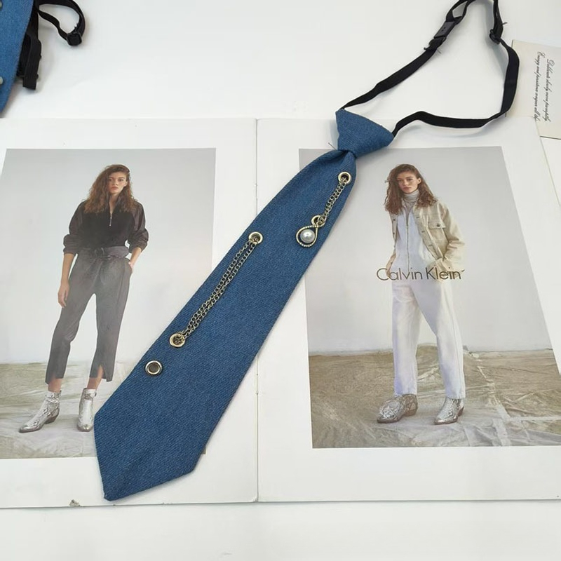 カウボーイスタイルブルーネクタイ JK シャツタッセルチェー - Men Accessories Neck Chain のレビューと価格