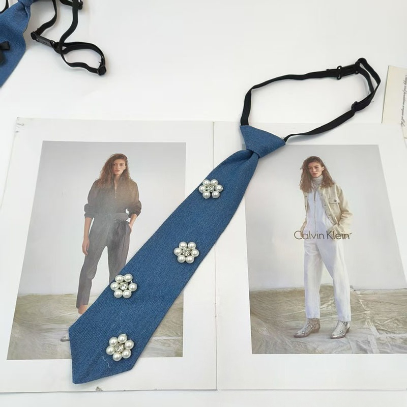カウボーイスタイルブルーネクタイ JK シャツタッセルチェー - Men Accessories Neck Chain のレビューと価格