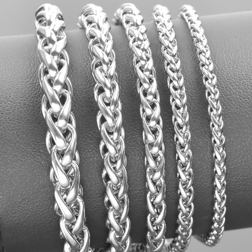 幅 3/4/5/6/7 ミリメートルステンレス鋼のネックレス - Men Accessories Neck Chain のレビューと価格
