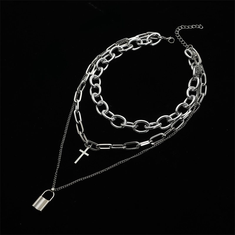 Fnqufuj-女性と男性のためのグランジネックレス,パンク - Men Accessories Neck Chain のレビューと価格