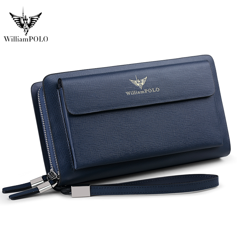 WILLIAMPOLO 高級メンズレザークラッチバッグ 大容 - Men'S Accessories Wallet のレビューと価格