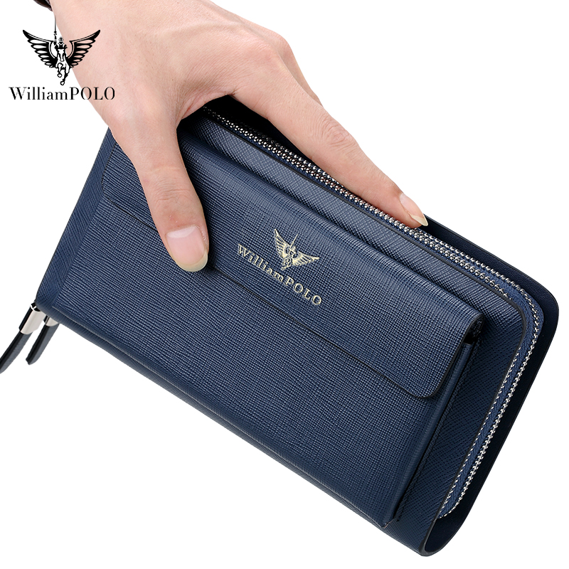 WILLIAMPOLO 高級メンズレザークラッチバッグ 大容 - Men'S Accessories Wallet のレビューと価格