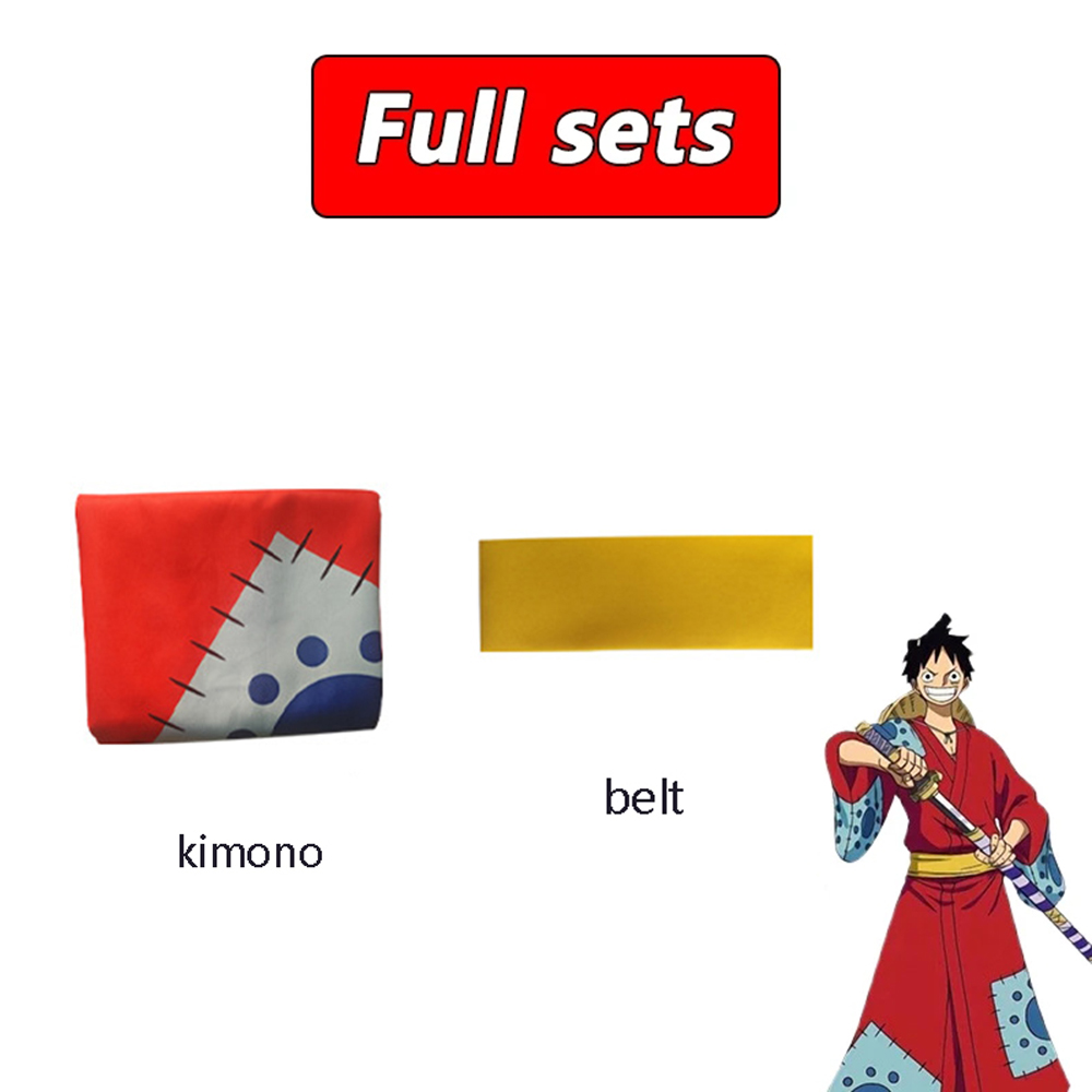 ルフィコスプレアニメモンキー・D・ルフィコスプレ衣装ワノ国着 - Men'S Kimono Accessories のレビューと価格