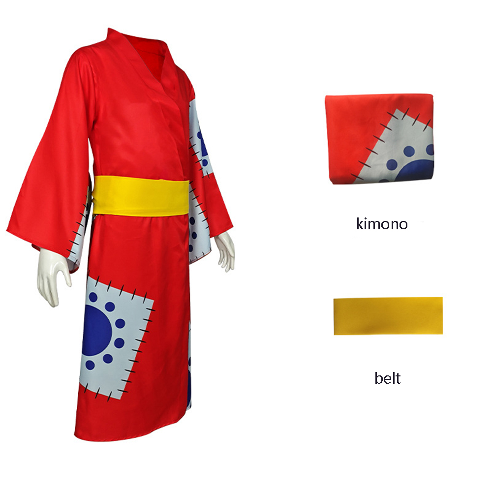 ルフィコスプレアニメモンキー・D・ルフィコスプレ衣装ワノ国着 - Men'S Kimono Accessories のレビューと価格