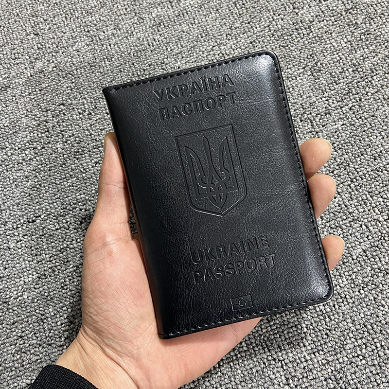 ウクライナパスポートホルダー男性黒 Pu レザーカバーパスポ - Men'S Accessories Wallet のレビューと価格