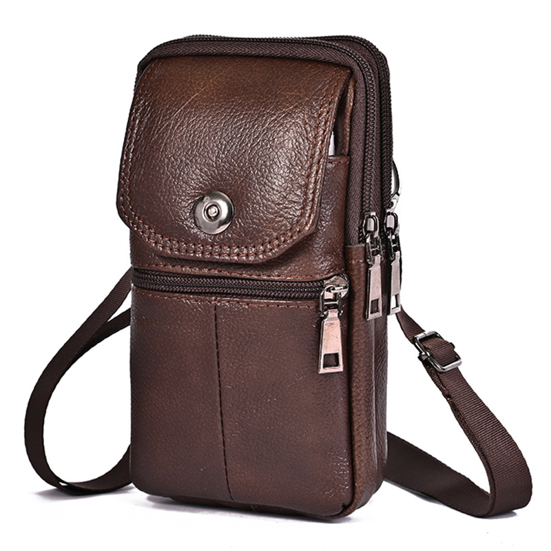 男性用牛革レザーメッセンジャーバッグ,携帯電話ポケット,小さ - Men'S Accessories Wallet のレビューと価格