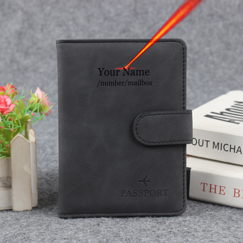 磁気ボタンパスポートカバーカバーネームカスタマイズ Rfid - Men'S Accessories Wallet のレビューと価格