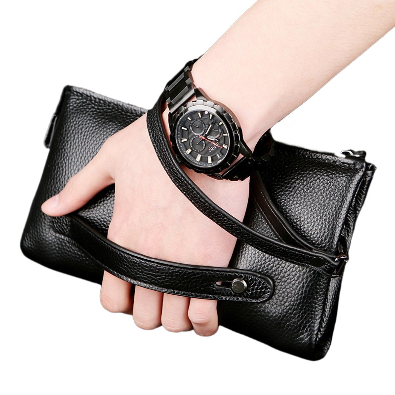 2025 ハンドバッグ男性本物の牛革韓国ロッククラッチ男性本 - Men'S Accessories Wallet のレビューと価格