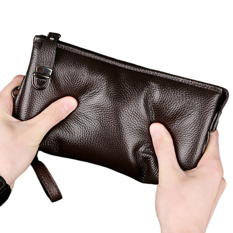 2025 ハンドバッグ男性本物の牛革韓国ロッククラッチ男性本 - Men'S Accessories Wallet のレビューと価格
