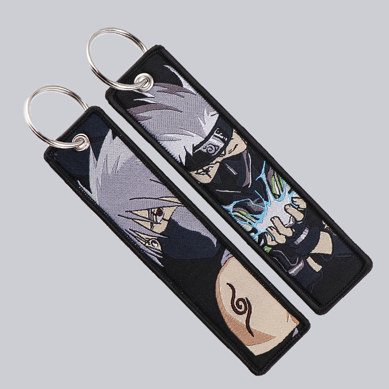 アニメナルト刺繍キーフォブクールキータグキーホルダー女性男性 - Men Accessories Sale のレビューと価格