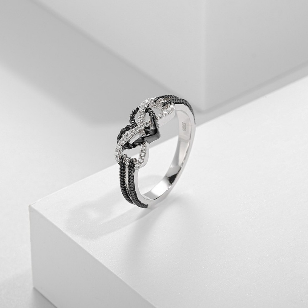 Seulement 愛黒インフィニティハートカップルリング女 - Men Accessories List のレビューと価格