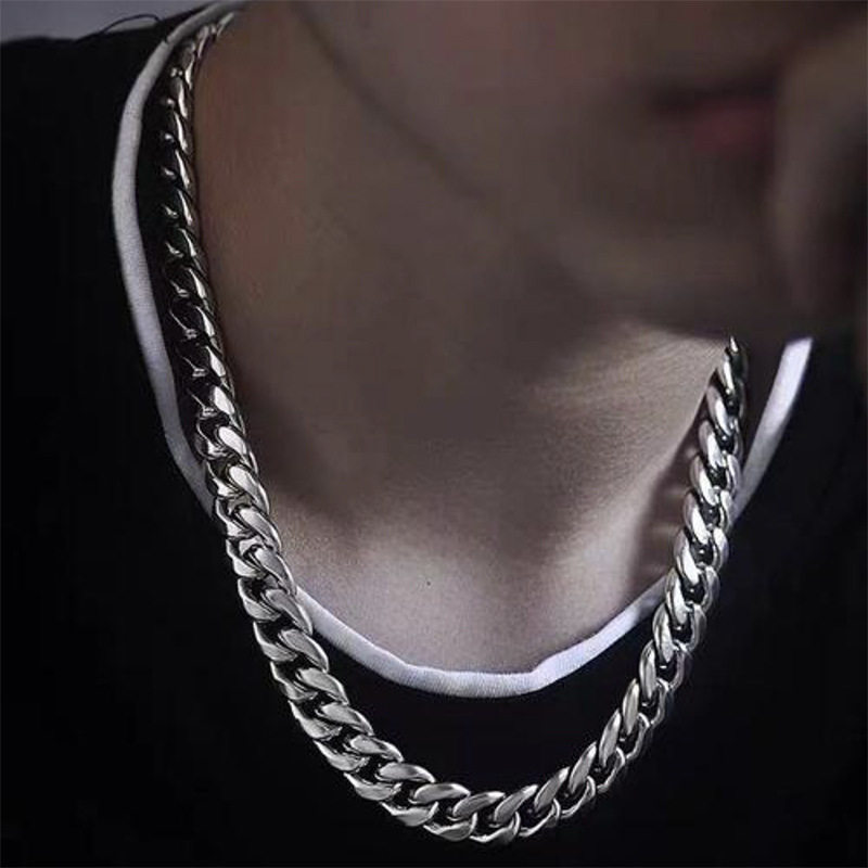 925 スターリングシルバーメッキフラットキューバチェーンネ - Men Accessories Neck Chain のレビューと価格