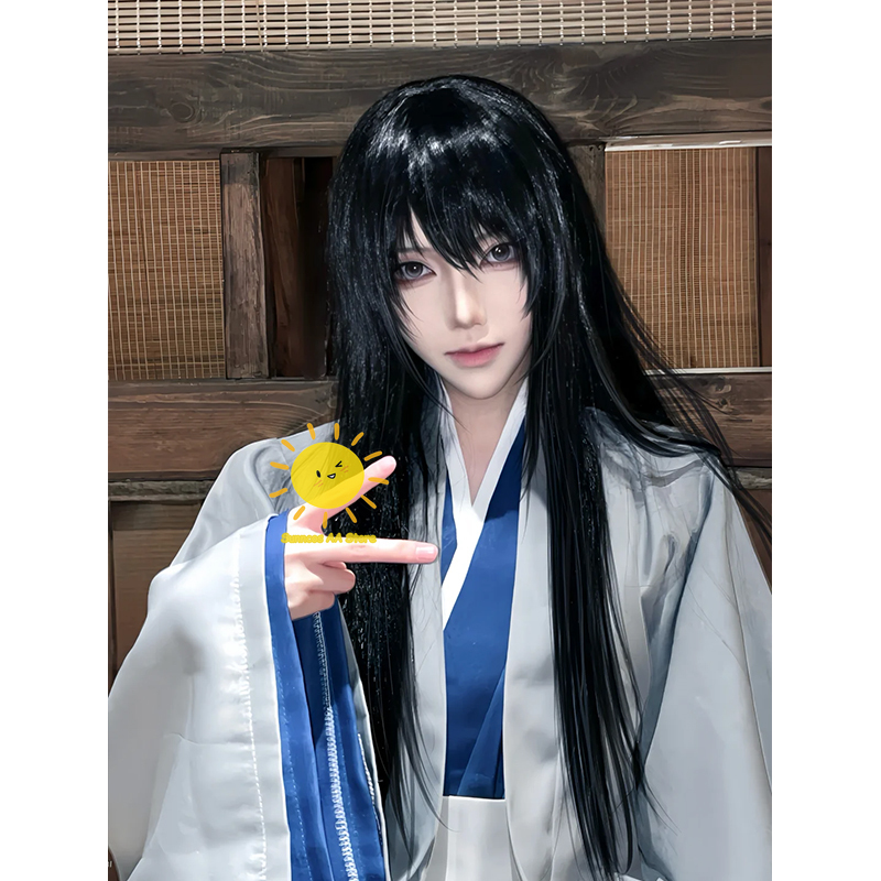 アニメ桂小太郎コスプレ衣装銀魂コスプレブルー着物ベルトかつら - Men'S Kimono Accessories のレビューと価格