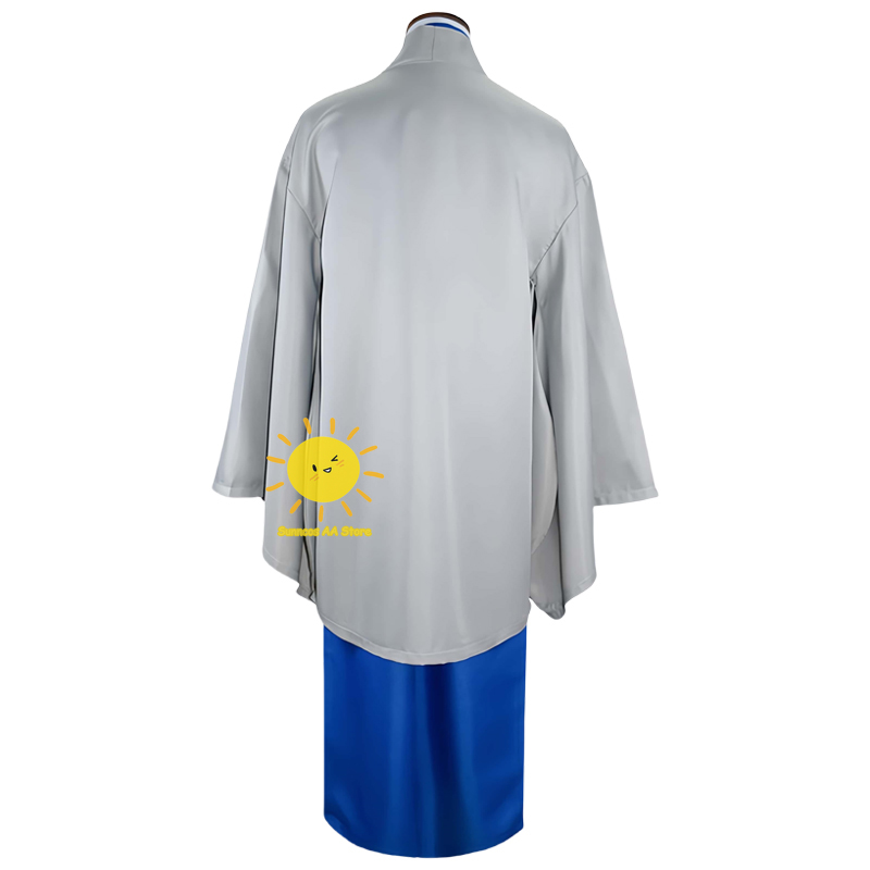アニメ桂小太郎コスプレ衣装銀魂コスプレブルー着物ベルトかつら - Men'S Kimono Accessories のレビューと価格