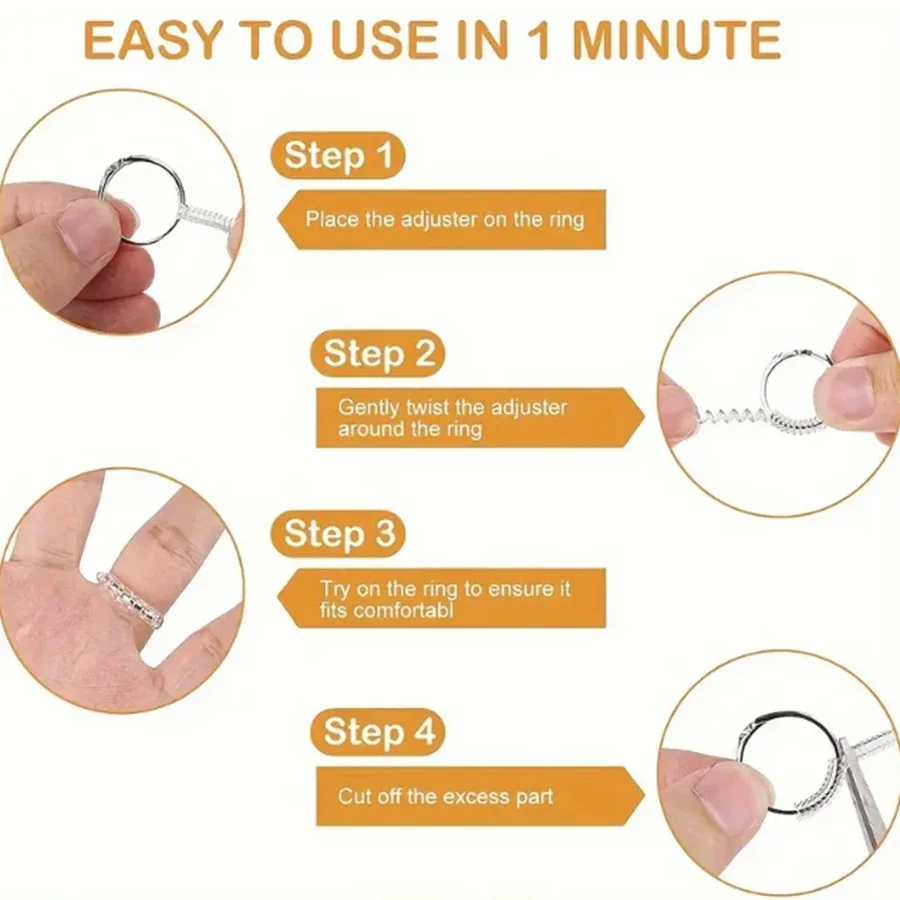 4/8個-リングサイズ調整器-目に見えないリングプロテクター - Men'S Accessories Rings のレビューと価格