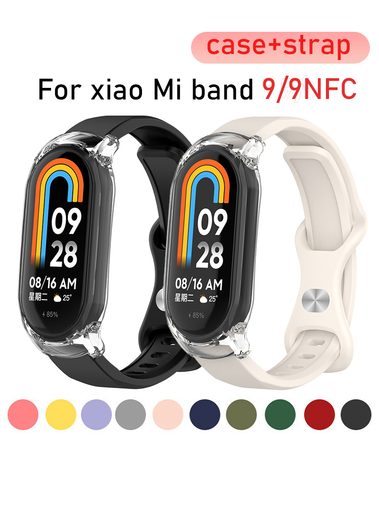 ケース + シリコンストラップシャオ mi mi バンド 9 - Men Accessories Website のレビューと価格