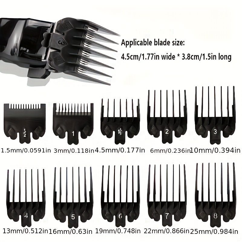 10 個黒プラスチックバリカン制限コーム男性理容室ヘアトリマ - Men Accessories Guide のレビューと価格