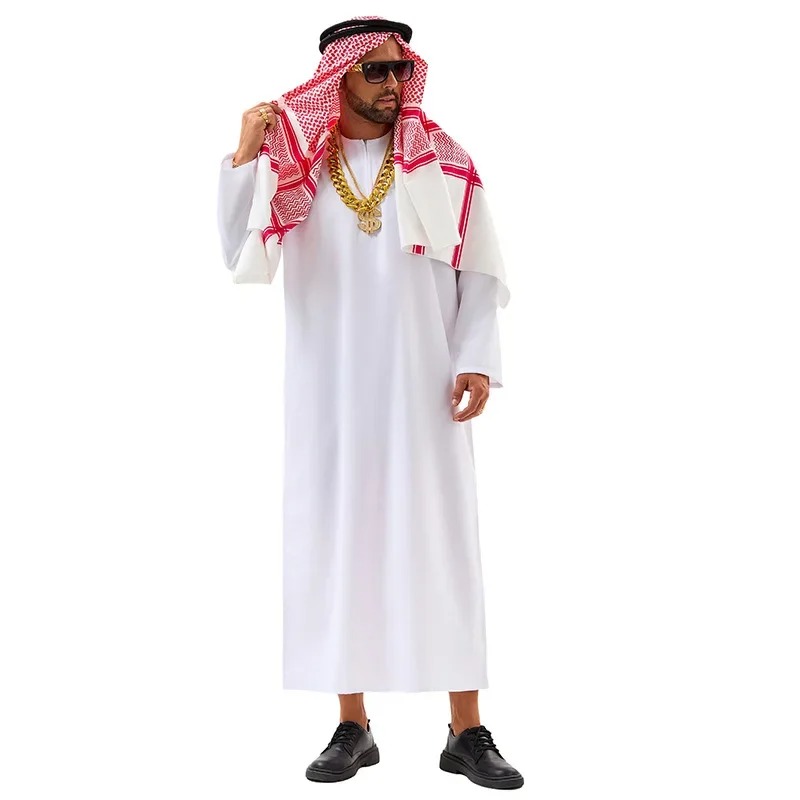 ハロウィンコスプレコスチューム 中世アラブ風白いローブ アク - Mens Accessories Style のレビューと価格