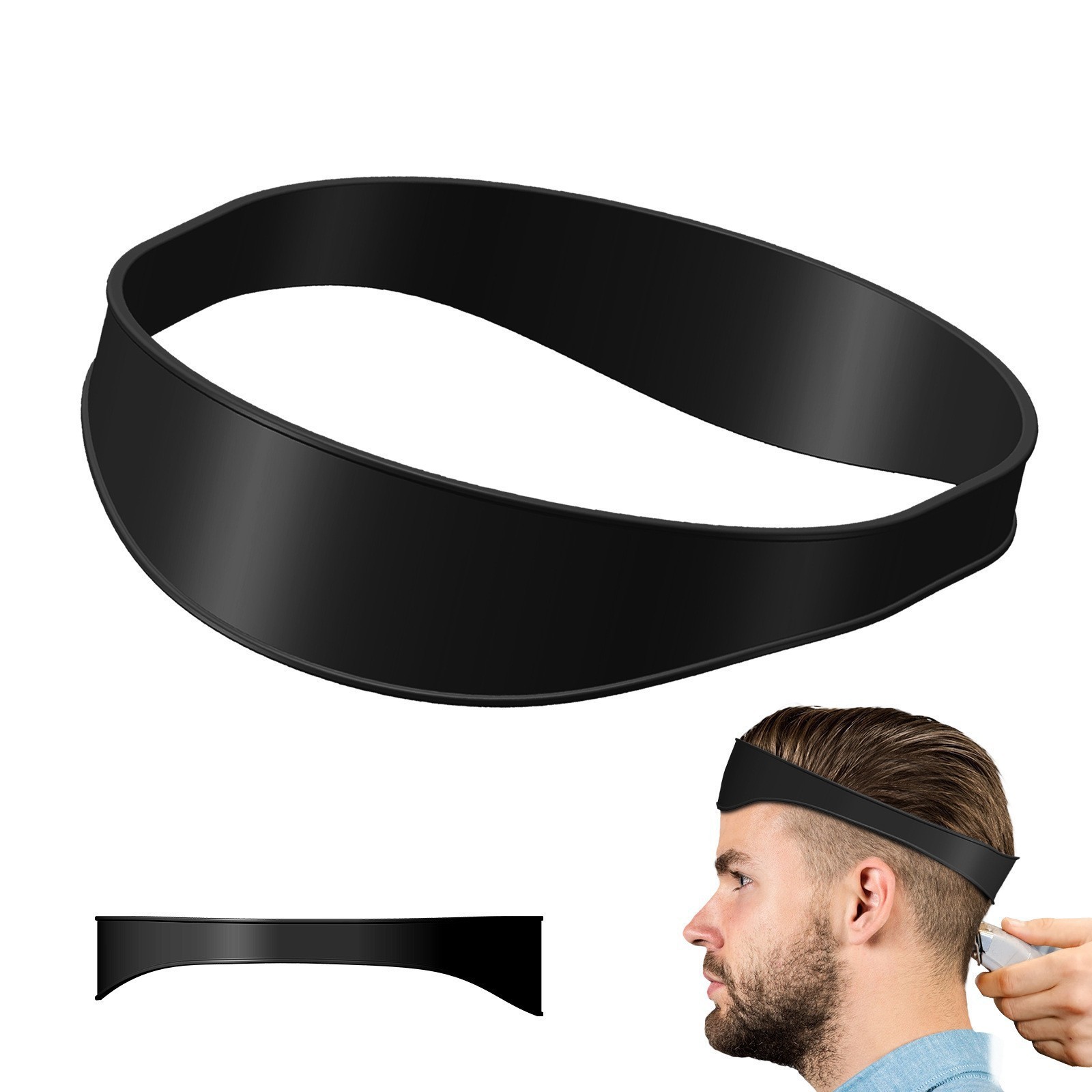 DIY メンズホームヘアカットカーブヘッドバンドソフトシリコ - Men Accessories Guide のレビューと価格