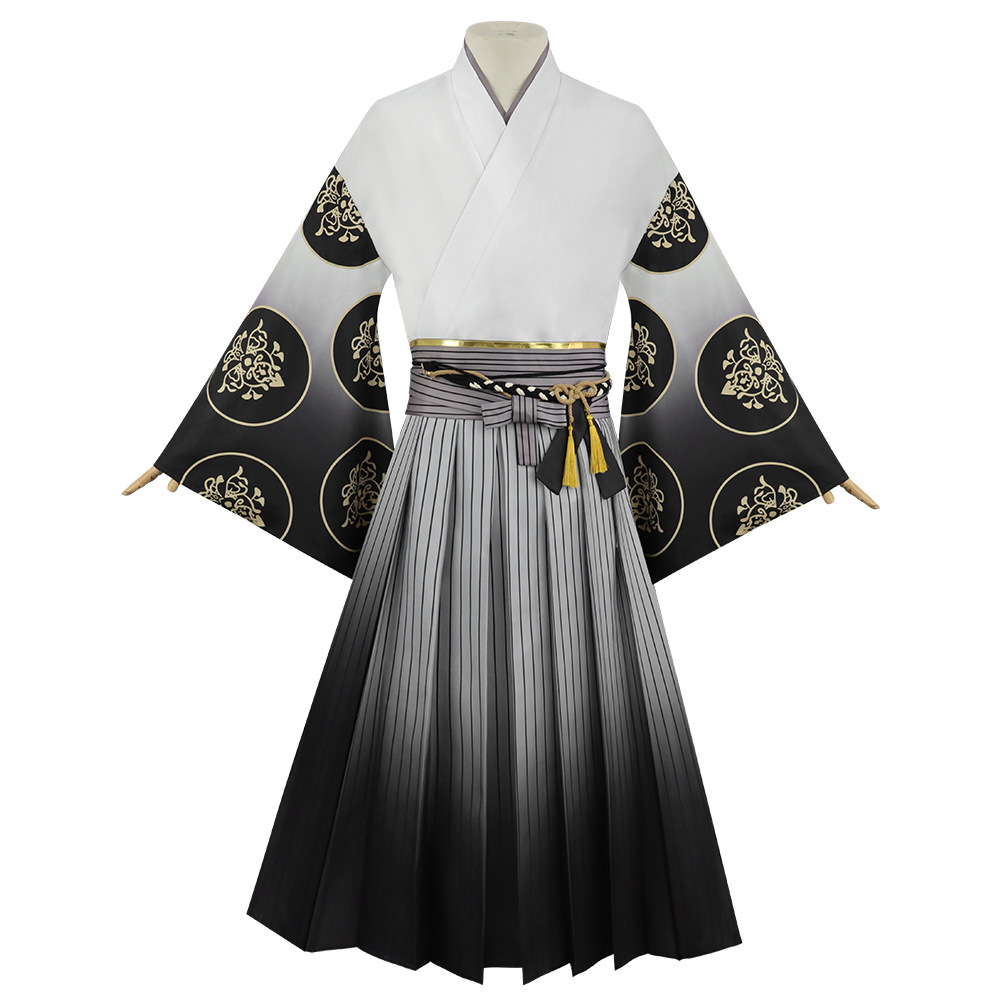 狐男マスクコスプレアニメヒル琴雪津ネキコスチューム白い着物マ - Men'S Kimono Accessories のレビューと価格