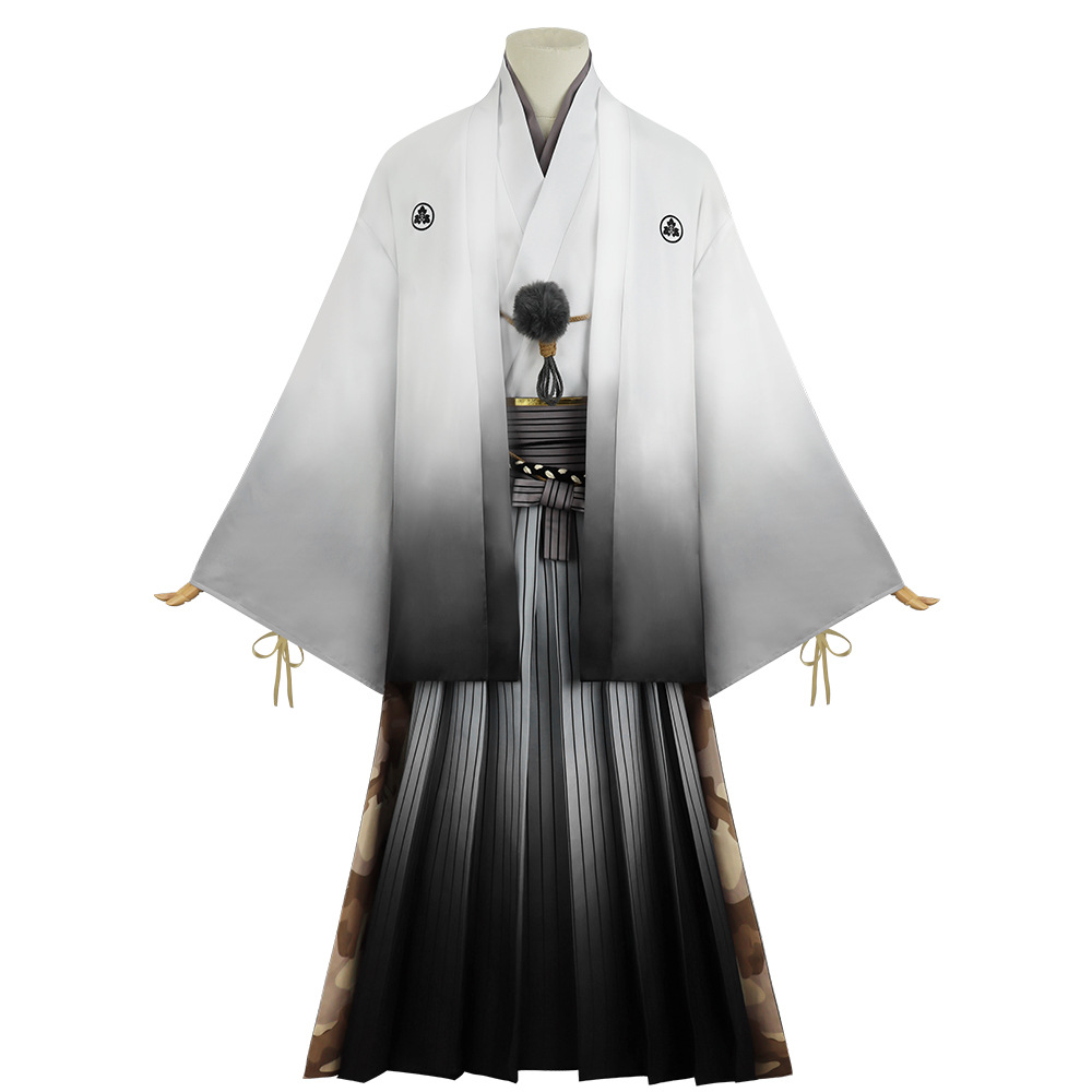 狐男マスクコスプレアニメヒル琴雪津ネキコスチューム白い着物マ - Men'S Kimono Accessories のレビューと価格