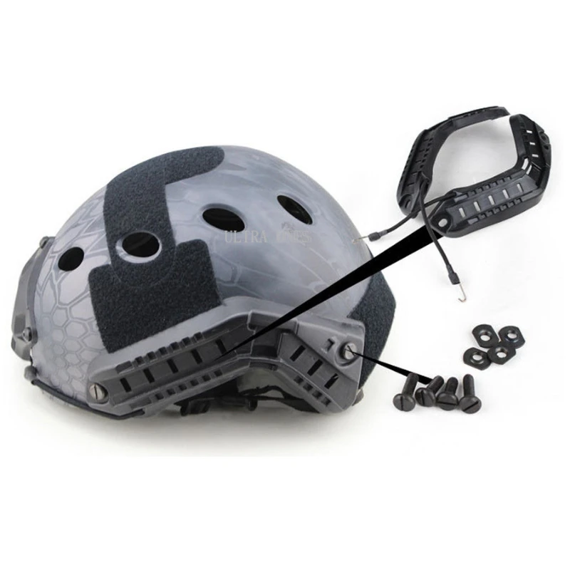 戦術的な高速ヘルメットサイドレールセットペイントボール射撃ガ - Men Accessories Guide のレビューと価格