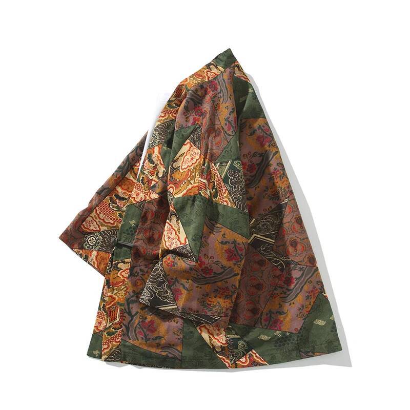 エスニックスタイルプリント浴衣男性女性ファッションコットンリ - Men'S Kimono Accessories のレビューと価格